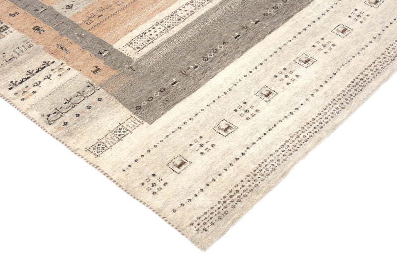Gabbeh-mattan - Loribaft Indus - 299 x 205 cm - mörk beige