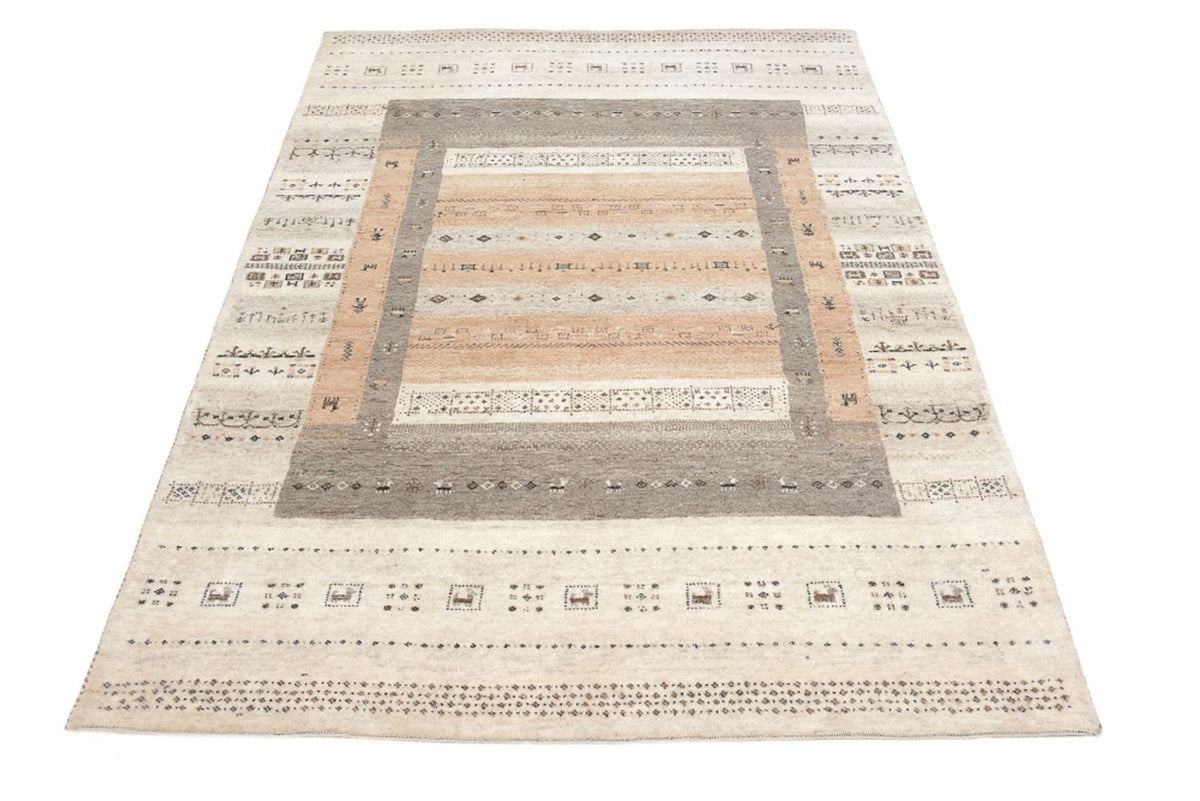 Gabbeh-mattan - Loribaft Indus - 299 x 205 cm - mörk beige