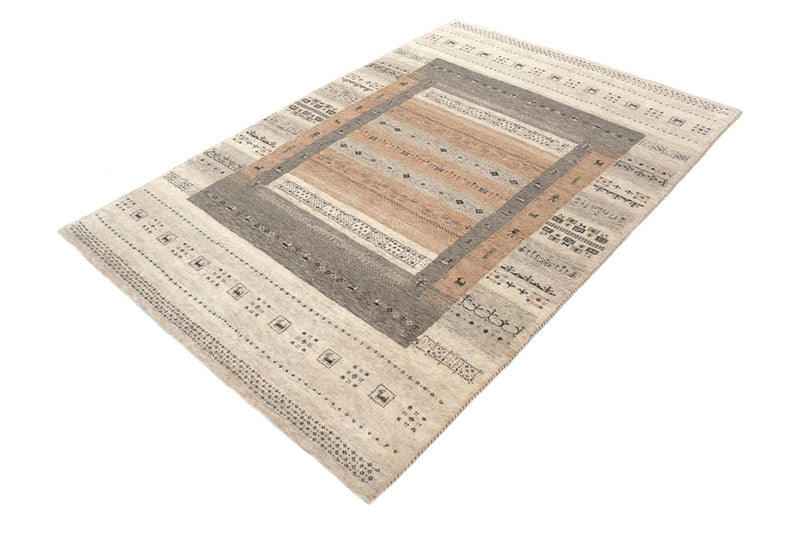 Gabbeh-mattan - Loribaft Indus - 302 x 248 cm - mörk beige