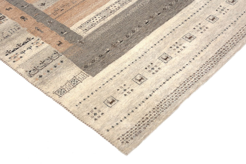 Gabbeh-mattan - Loribaft Indus - 302 x 248 cm - mörk beige