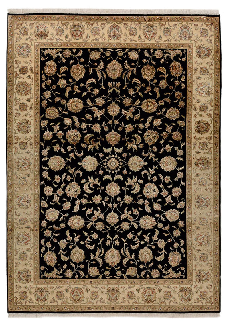 Orientaliska mattor - Tabriz - 214 x 155 cm - mörkblå