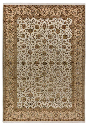 Orientaliska mattor - Tabriz - 307 x 215 cm - grädde