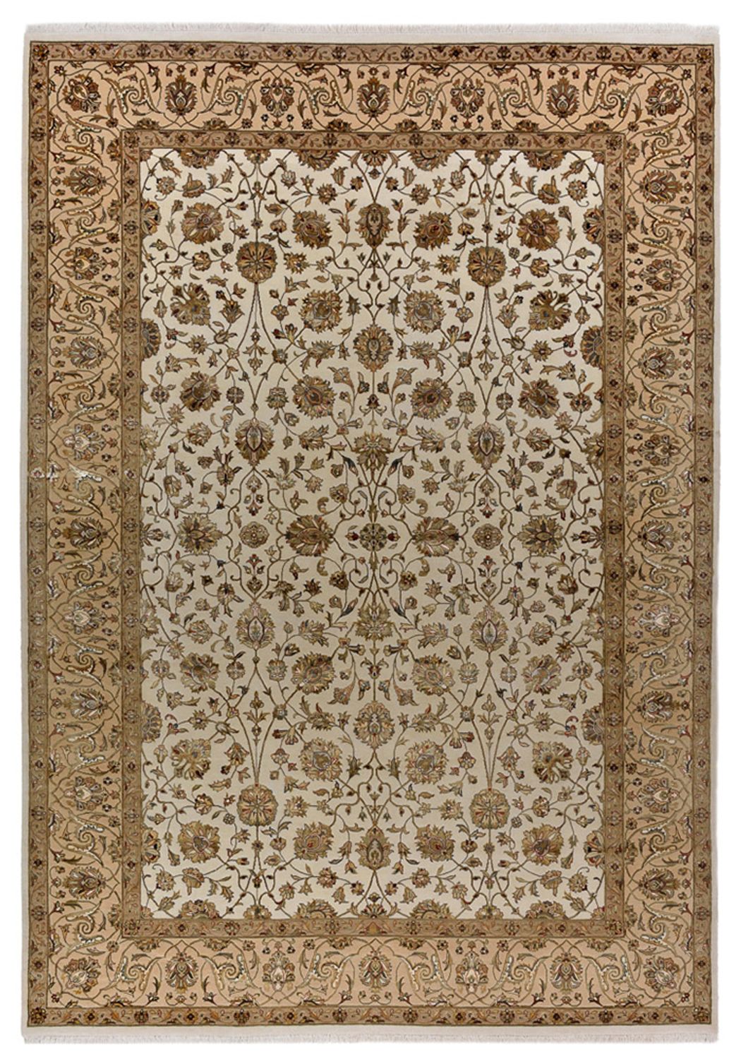Orientaliska mattor - Tabriz - 307 x 215 cm - grädde