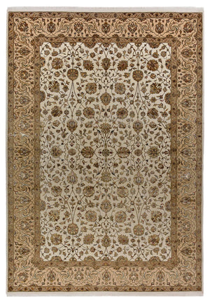 Orientaliska mattor - Tabriz - 307 x 215 cm - grädde