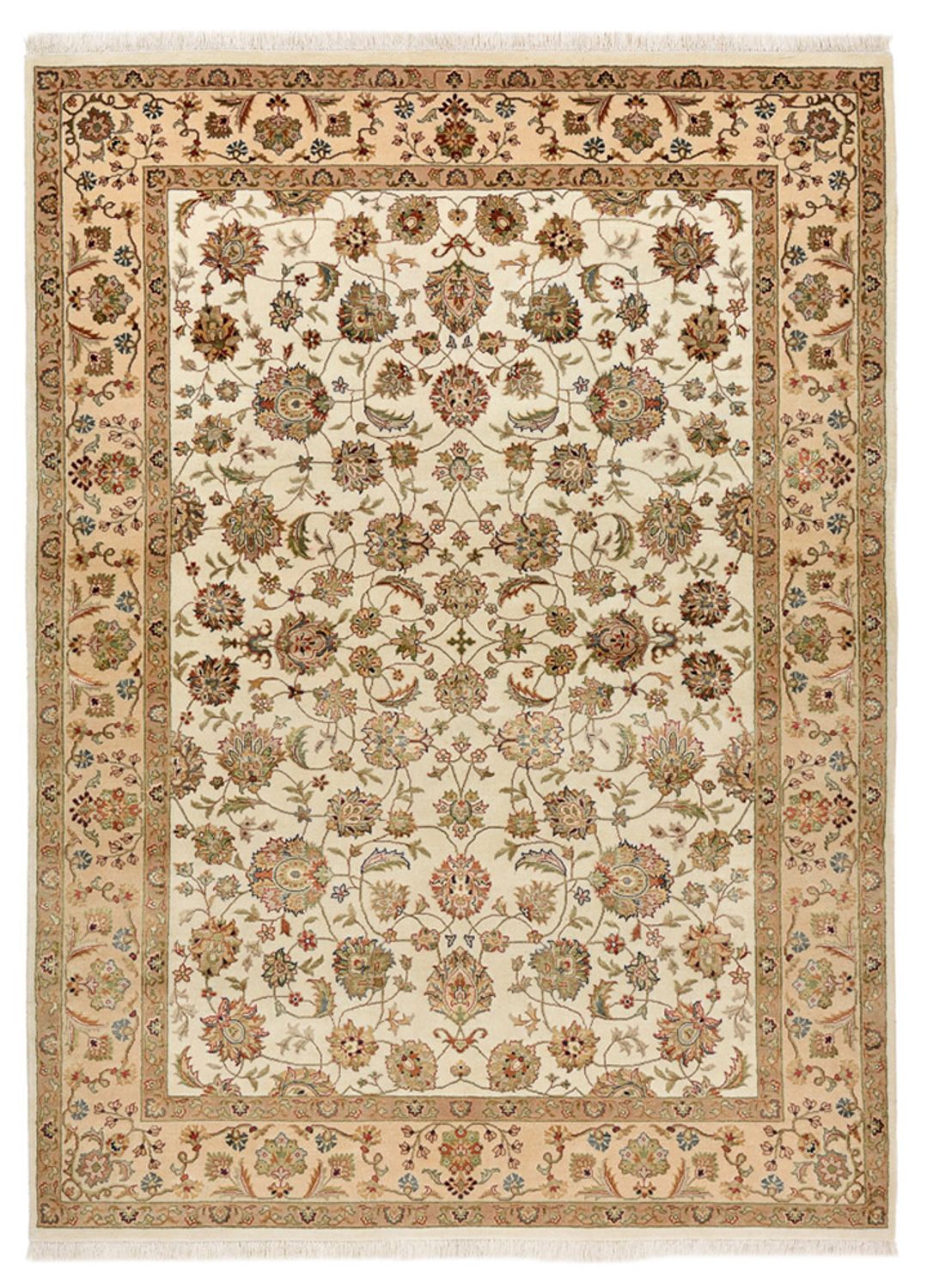 Orientaliska mattor - Tabriz - 210 x 153 cm - grädde