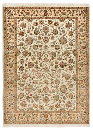 Orientaliska mattor - Tabriz - 210 x 153 cm - grädde