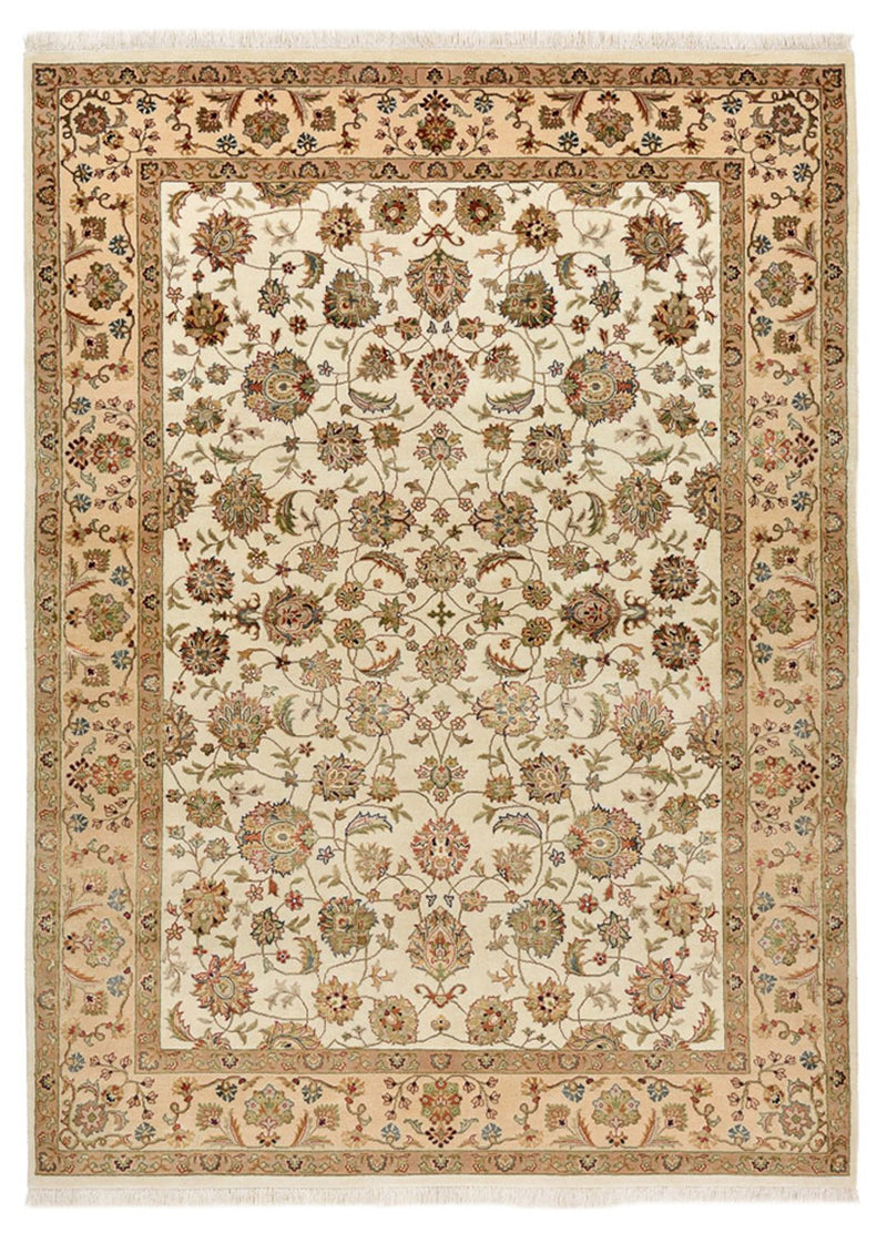 Orientaliska mattor - Tabriz - 210 x 153 cm - grädde