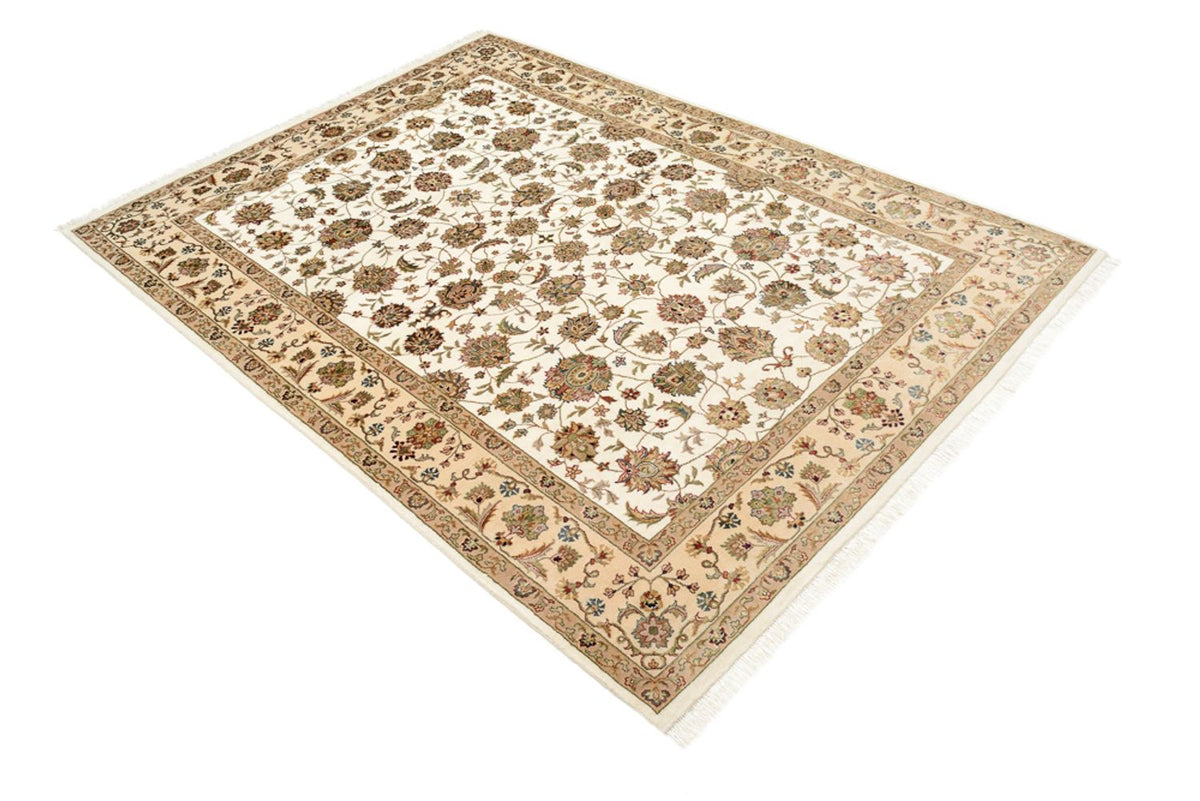 Orientaliska mattor - Tabriz - 210 x 153 cm - grädde