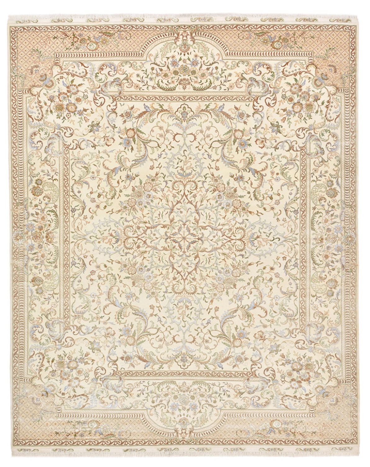 Orientaliska mattor - Tabriz - 309 x 247 cm - grädde