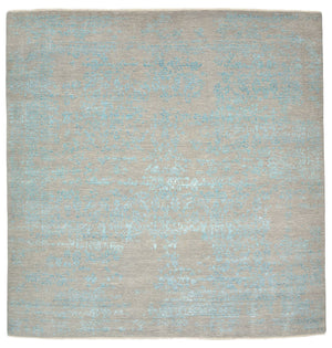 Designermatta kvadrat  - 249 x 249 cm - ljusblå