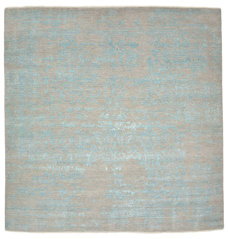 Designermatta kvadrat  - 249 x 249 cm - ljusblå