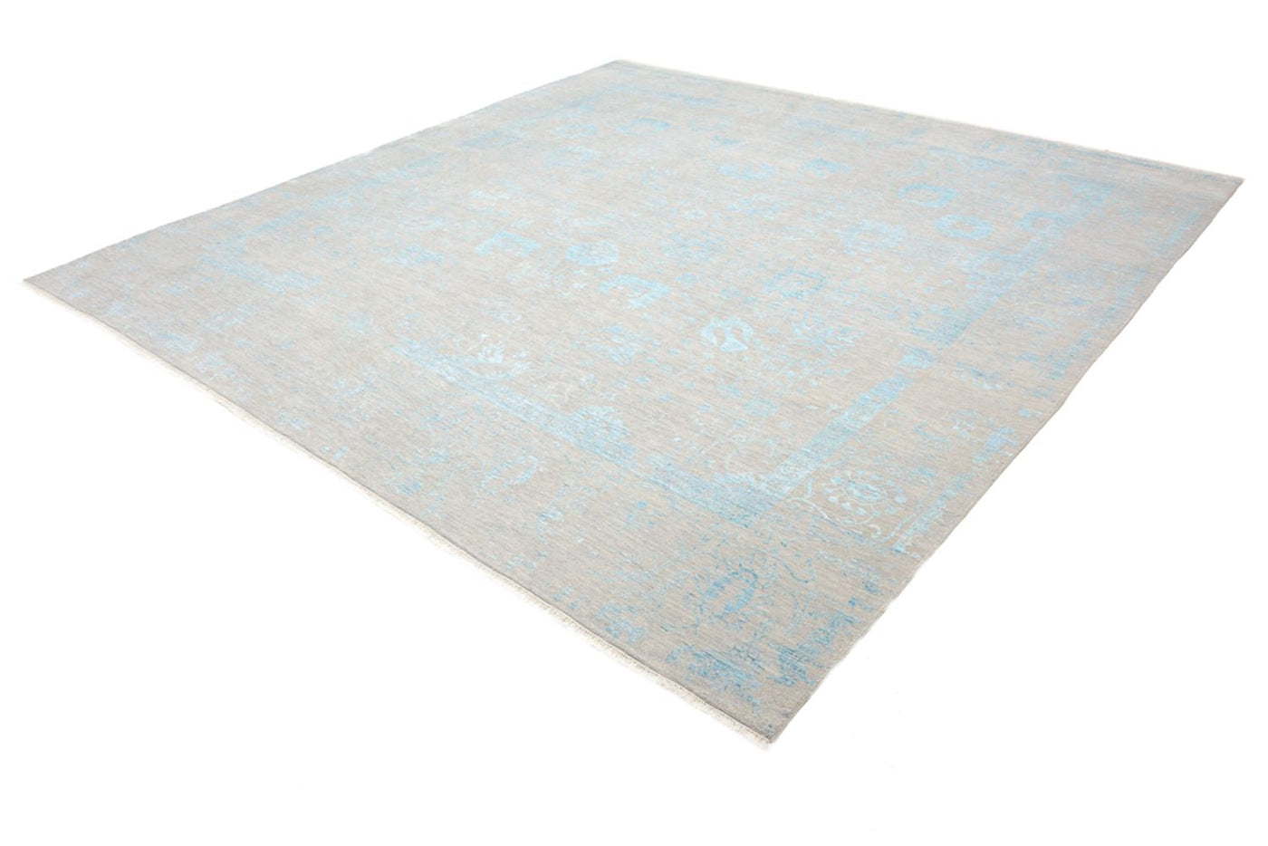 Designermatta kvadrat  - 301 x 301 cm - ljusblå
