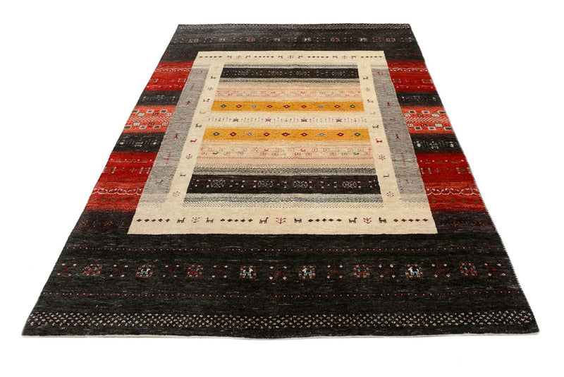 Gabbeh-mattan - Loribaft Indus - 240 x 166 cm - flerfärgad