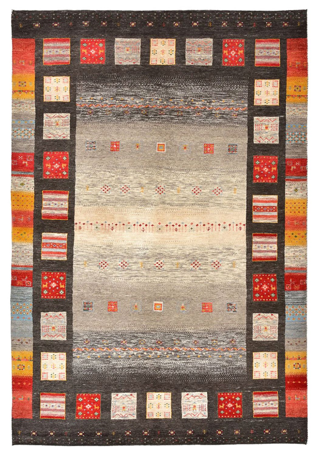 Gabbeh-mattan - Loribaft Indus - 251 x 173 cm - flerfärgad