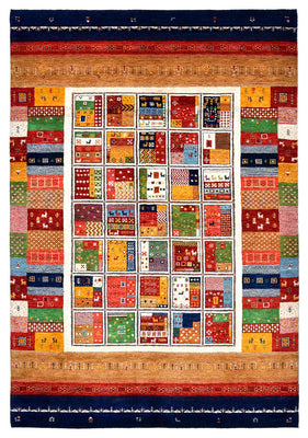 Gabbeh-mattan - Loribaft Indus - 245 x 170 cm - flerfärgad