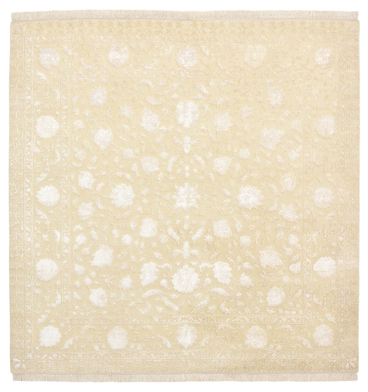 Oriental Carpet kvadrat  - 206 x 205 cm - ljusbeige