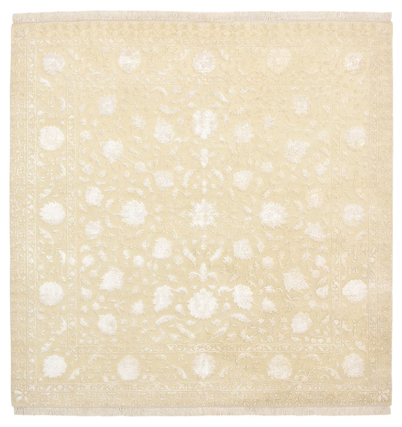 Oriental Carpet kvadrat  - 206 x 205 cm - ljusbeige