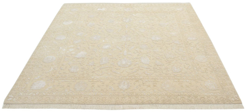 Oriental Carpet kvadrat  - 206 x 205 cm - ljusbeige
