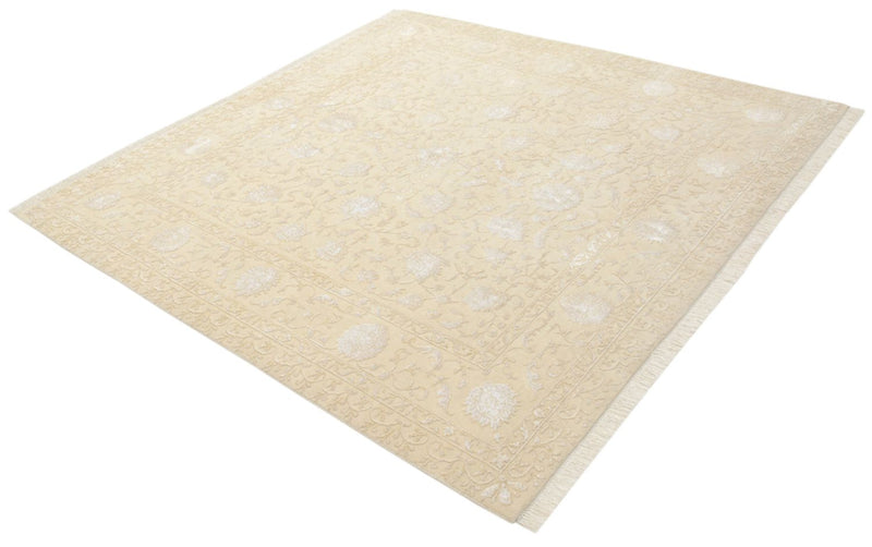 Oriental Carpet kvadrat  - 206 x 205 cm - ljusbeige