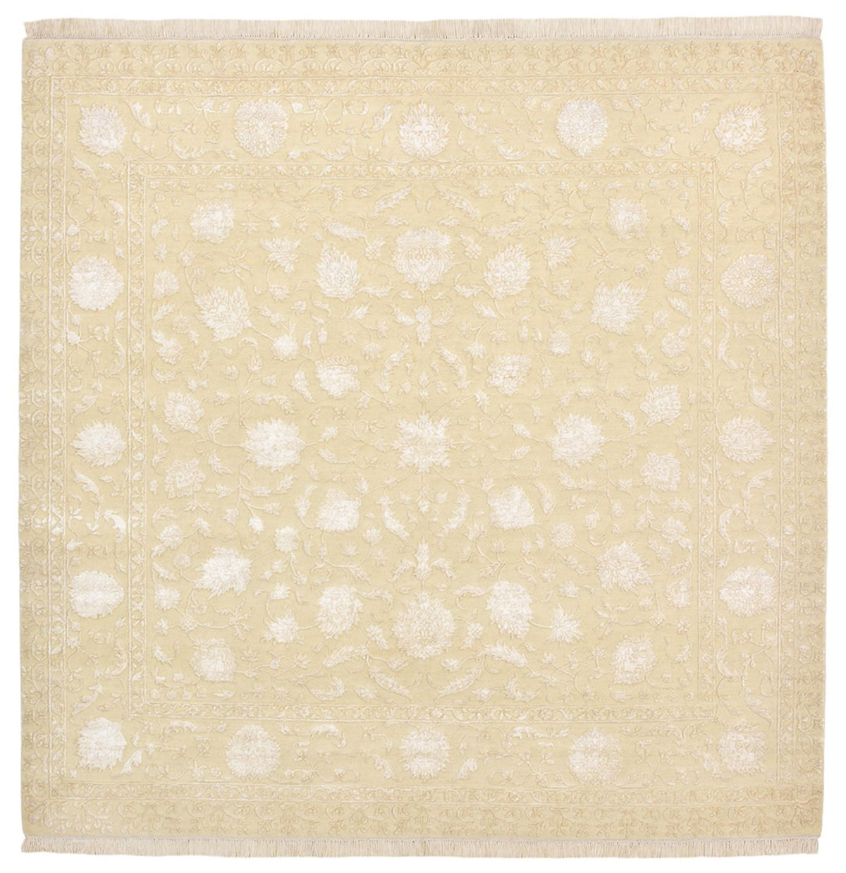 Oriental Carpet kvadrat  - 204 x 202 cm - ljusbeige