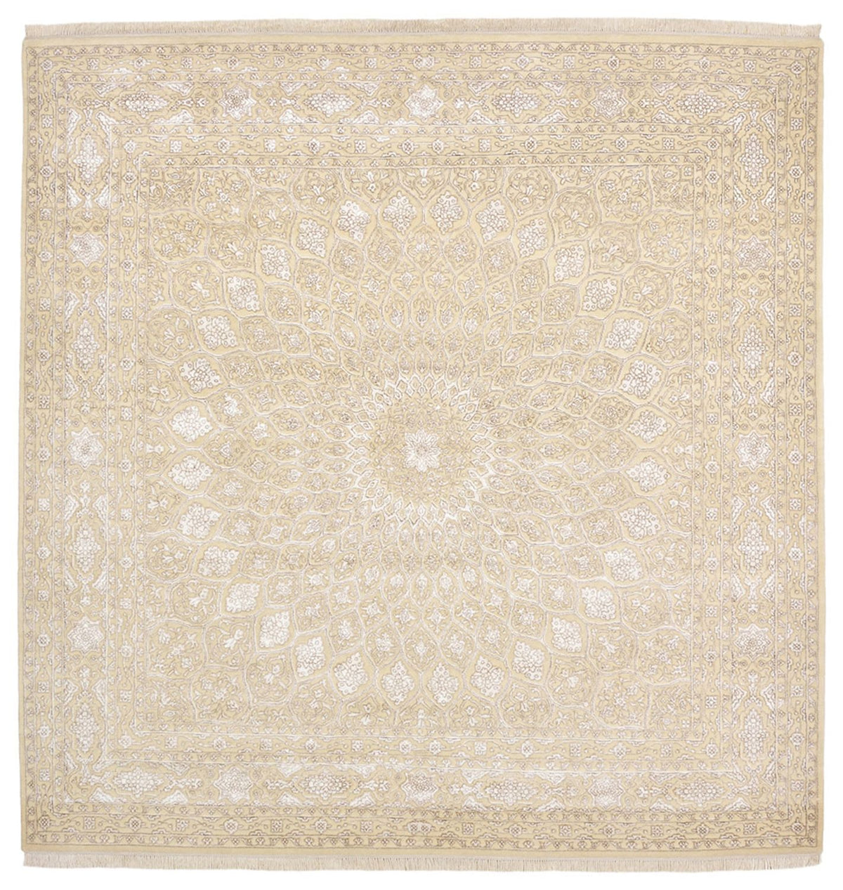 Oriental Carpet kvadrat  - 246 x 245 cm - mörk beige