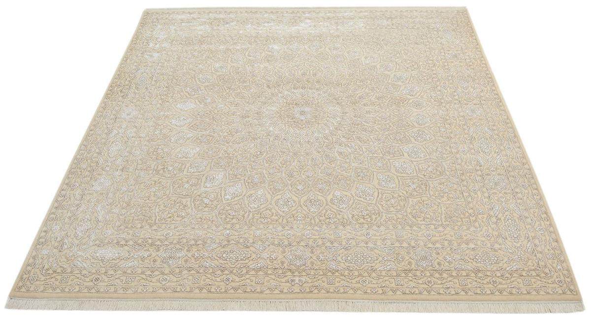 Oriental Carpet kvadrat  - 246 x 245 cm - mörk beige