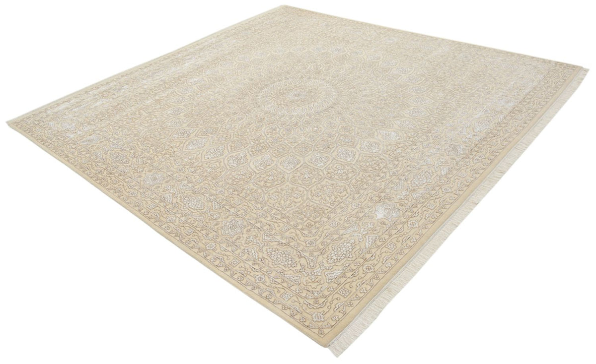 Oriental Carpet kvadrat  - 246 x 245 cm - mörk beige