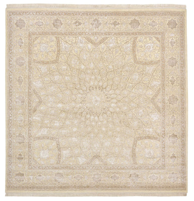 Oriental Carpet kvadrat  - 251 x 249 cm - mörk beige
