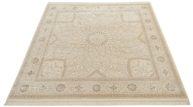 Oriental Carpet kvadrat  - 251 x 249 cm - mörk beige