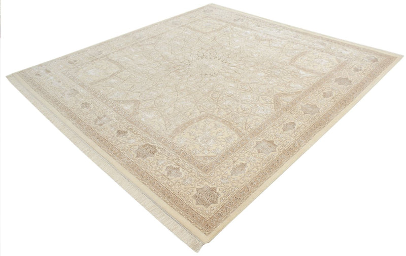 Oriental Carpet kvadrat  - 251 x 249 cm - mörk beige