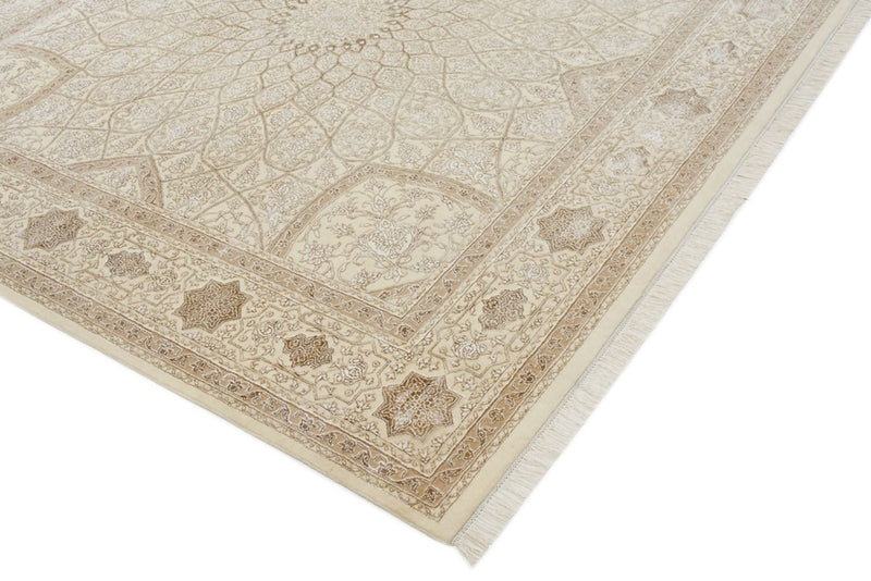 Oriental Carpet kvadrat  - 251 x 249 cm - mörk beige