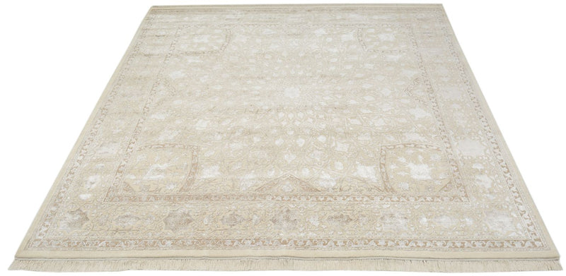 Oriental Carpet kvadrat  - 251 x 249 cm - mörk beige