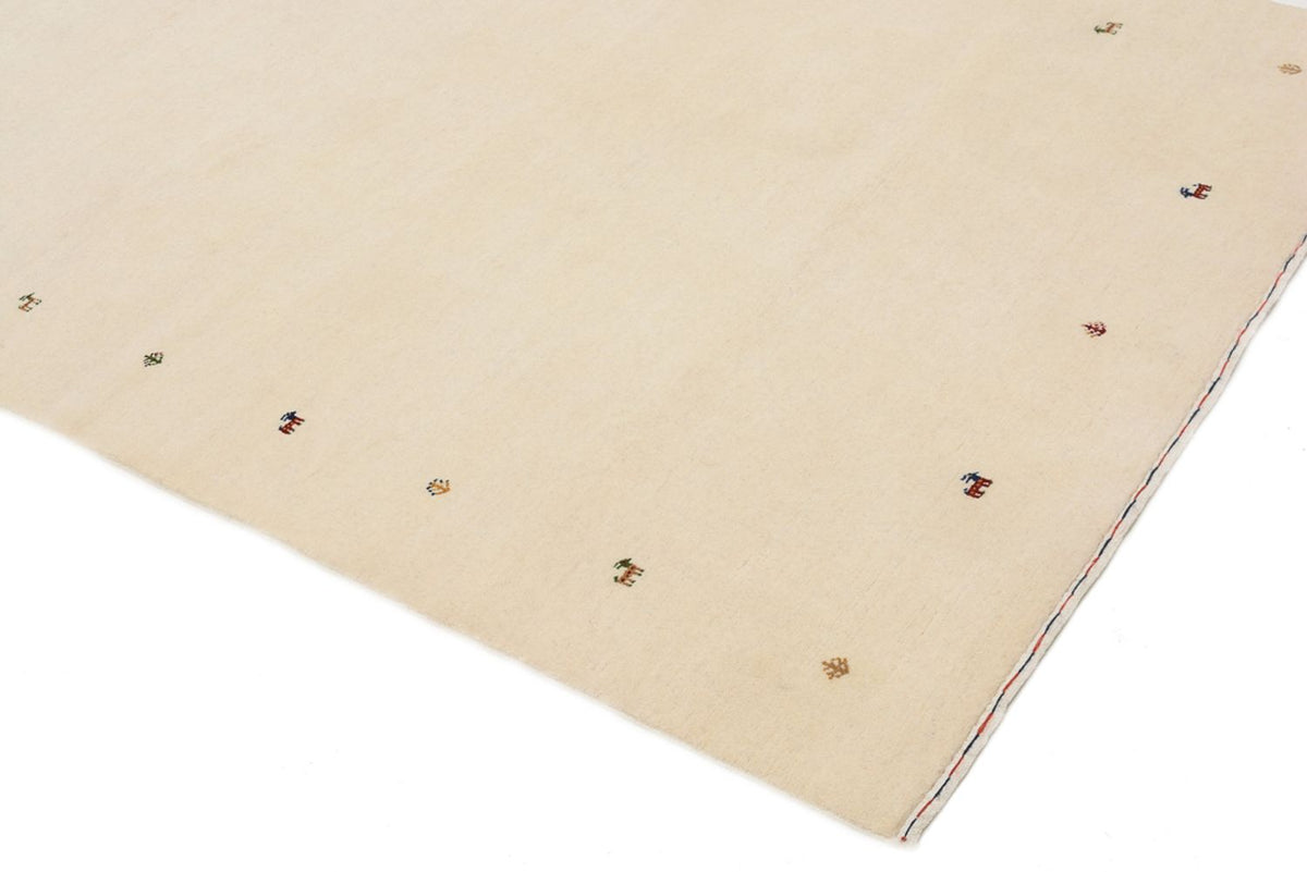 Runner Gabbeh-mattan - Loribaft Indus - 334 x 128 cm - grädde