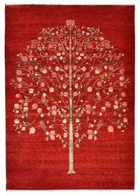 Gabbeh-mattan - Loribaft Indus - 245 x 173 cm - röd