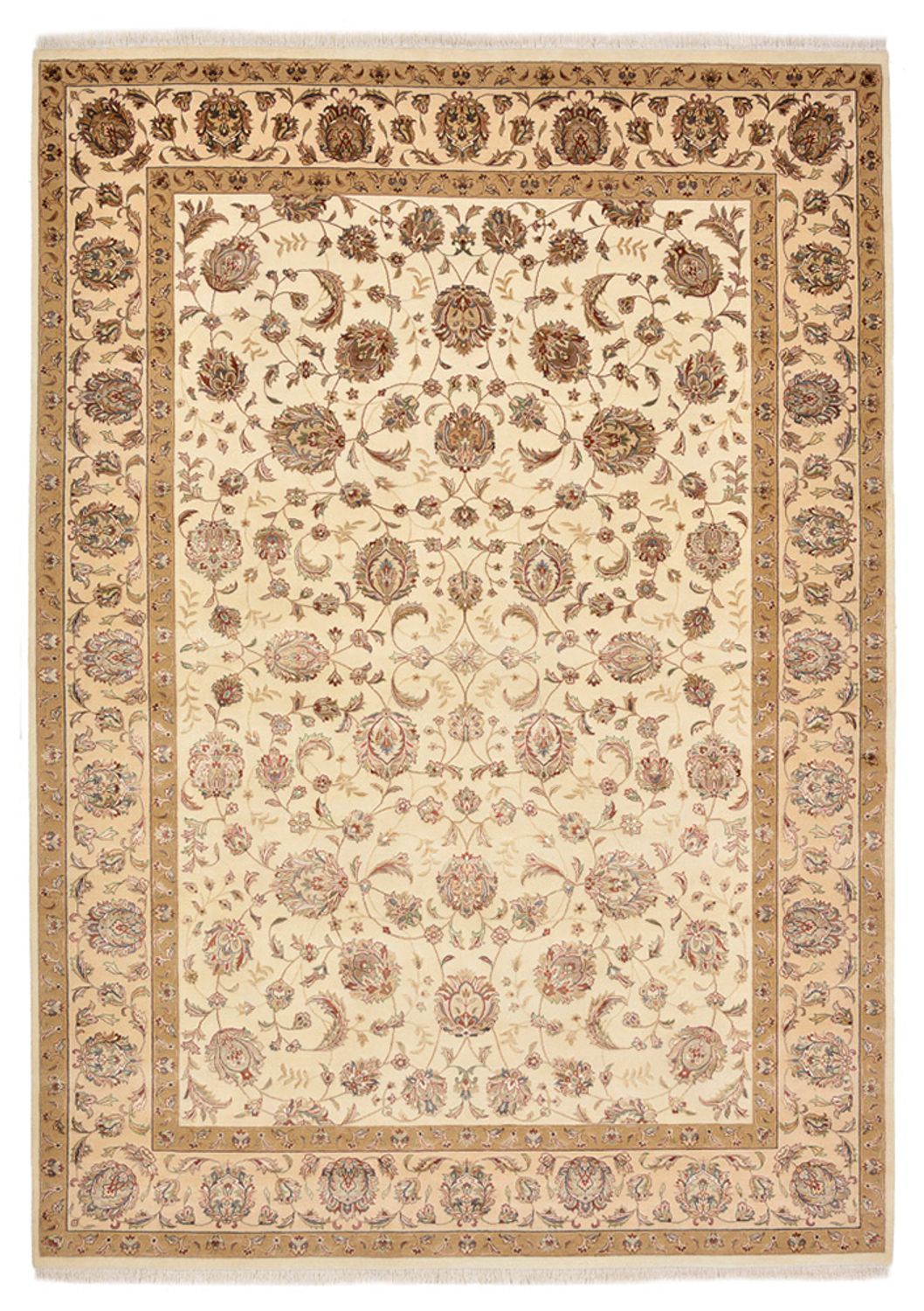 Orientaliska mattor - Tabriz - 305 x 217 cm - ljusbeige