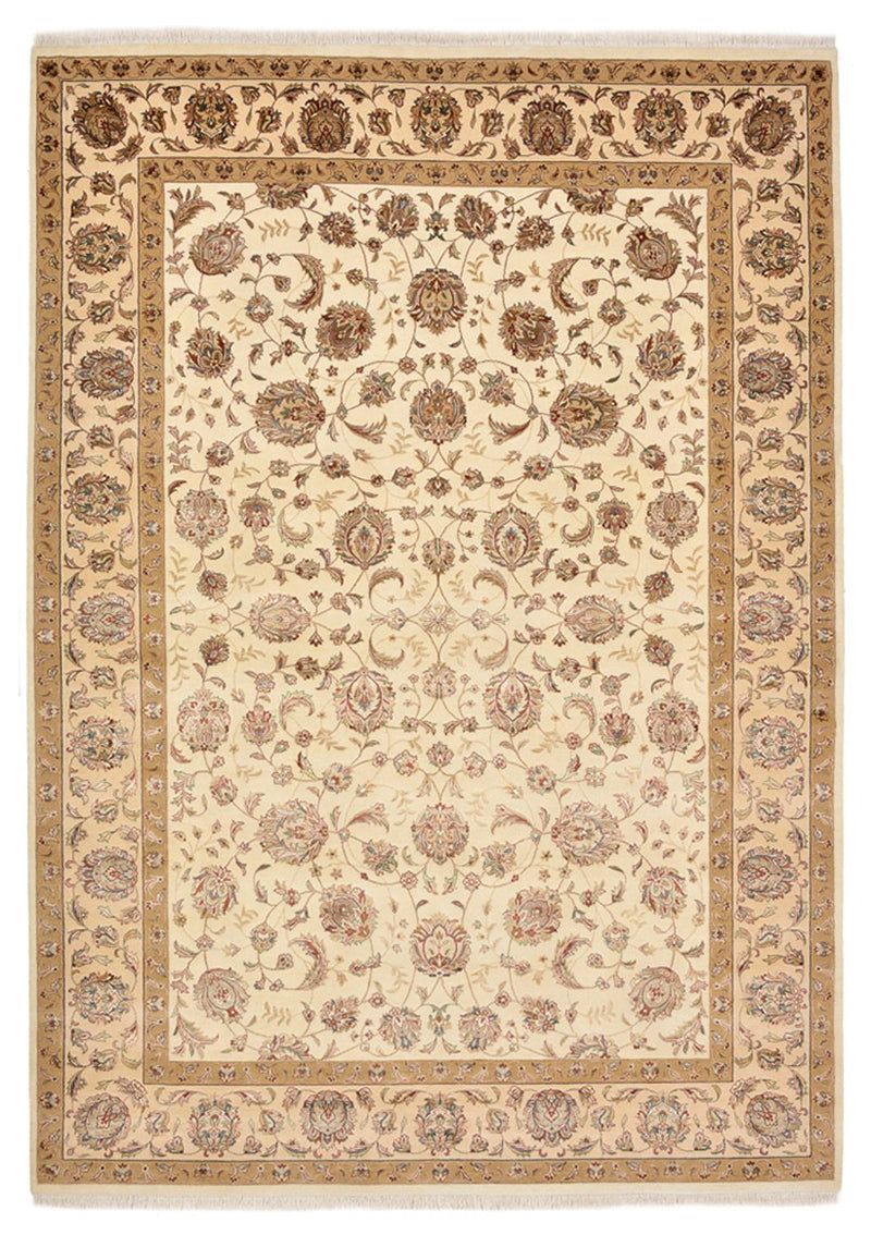 Orientaliska mattor - Tabriz - 305 x 217 cm - ljusbeige