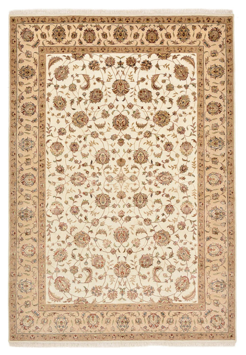 Orientaliska mattor - Tabriz - 241 x 167 cm - ljusbeige