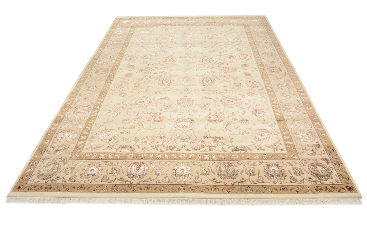 Orientaliska mattor - Tabriz - 241 x 167 cm - ljusbeige