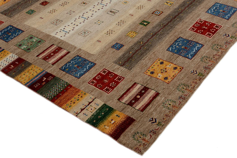 Gabbeh-mattan - Loribaft Indus kvadrat  - 203 x 201 cm - flerfärgad