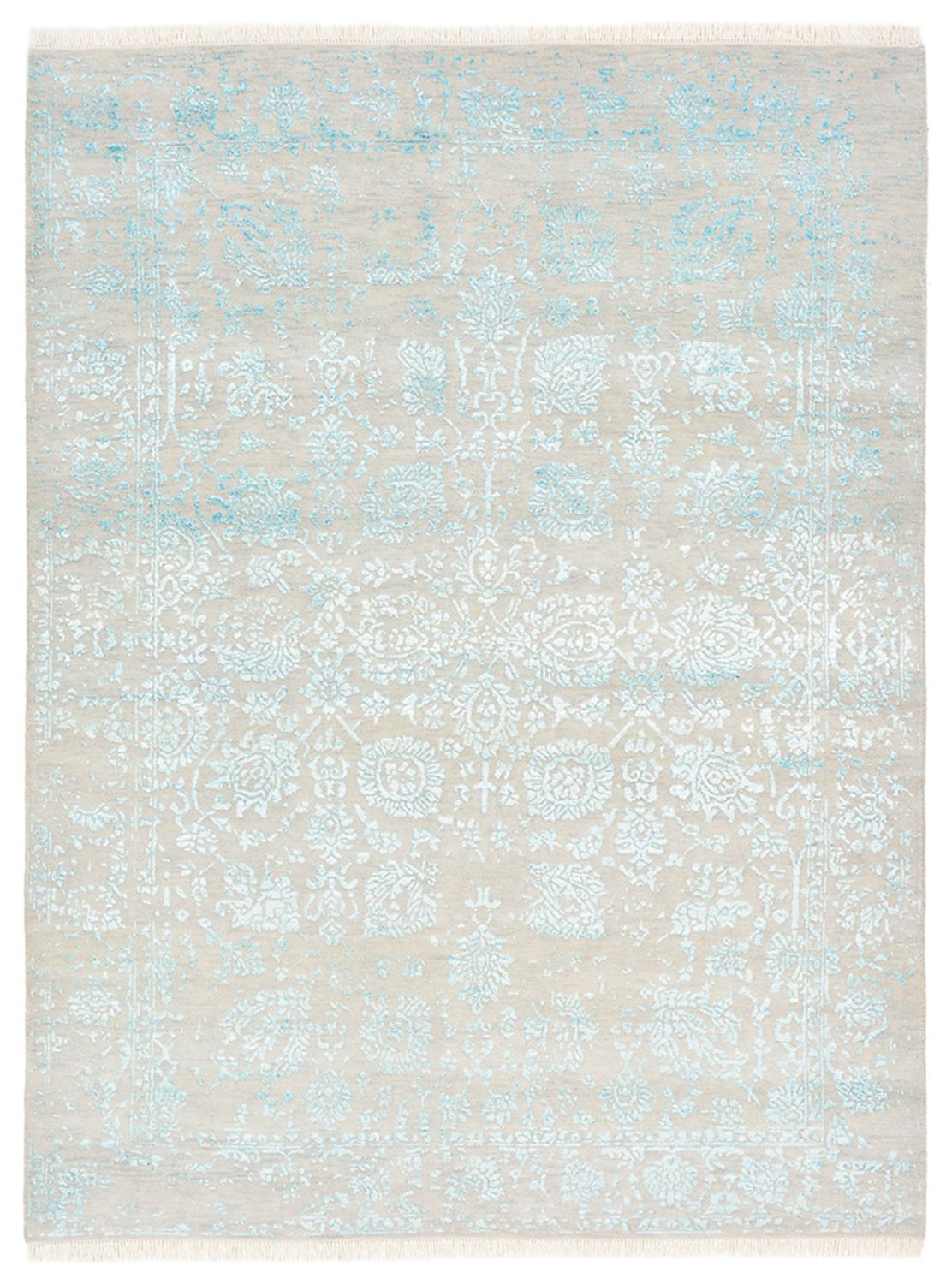 Designermatta - 194 x 149 cm - ljusgrå