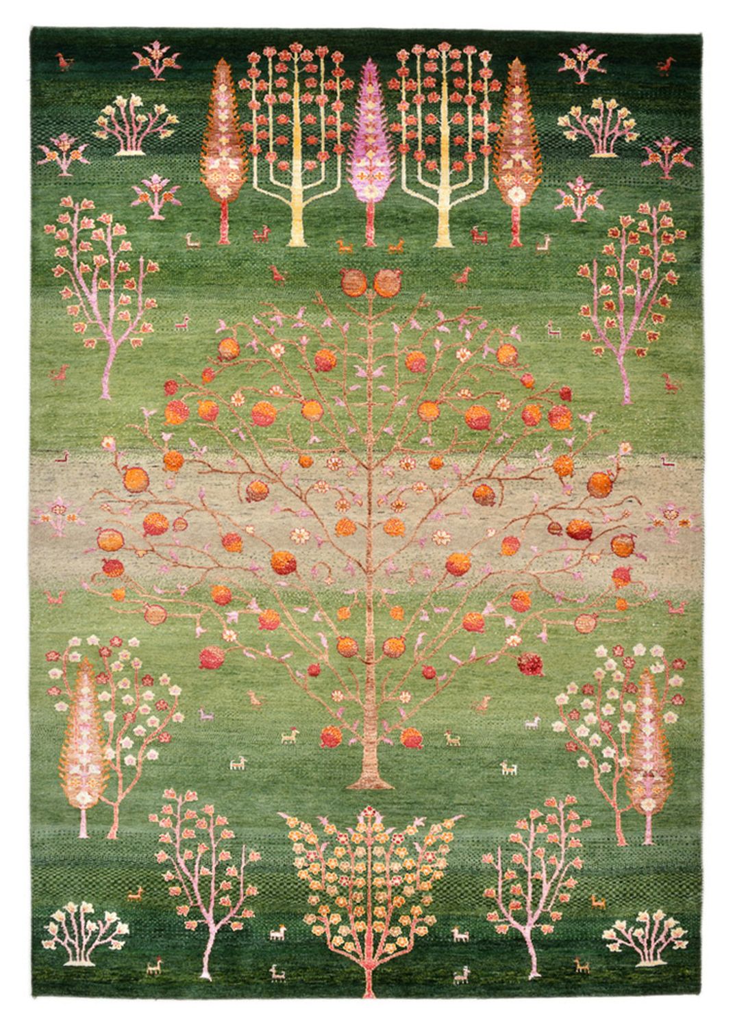 Gabbeh-mattan - Loribaft Indus - 246 x 171 cm - flerfärgad