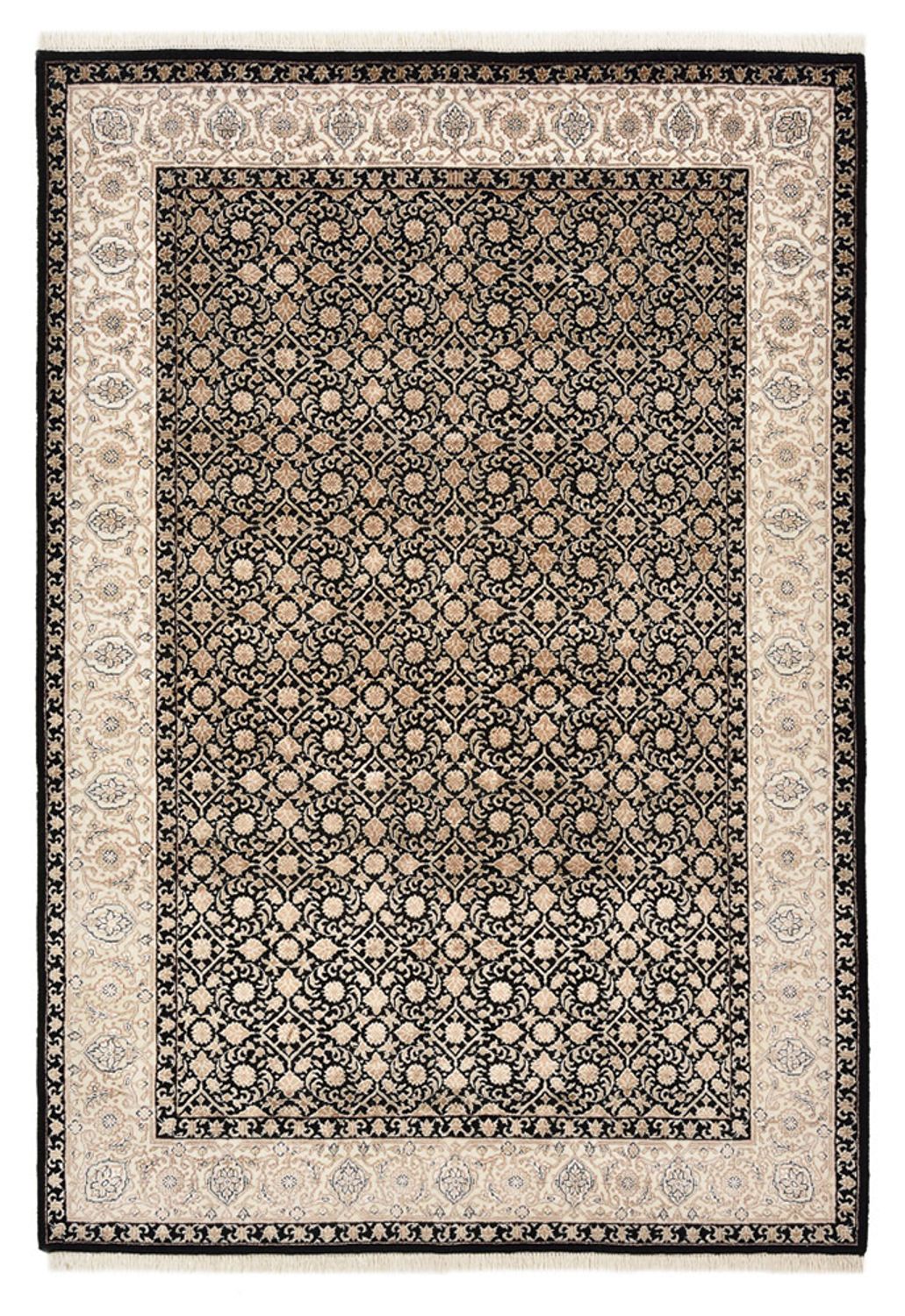 Orientaliska mattor - Bijar - Indus - 204 x 141 cm - mörk beige