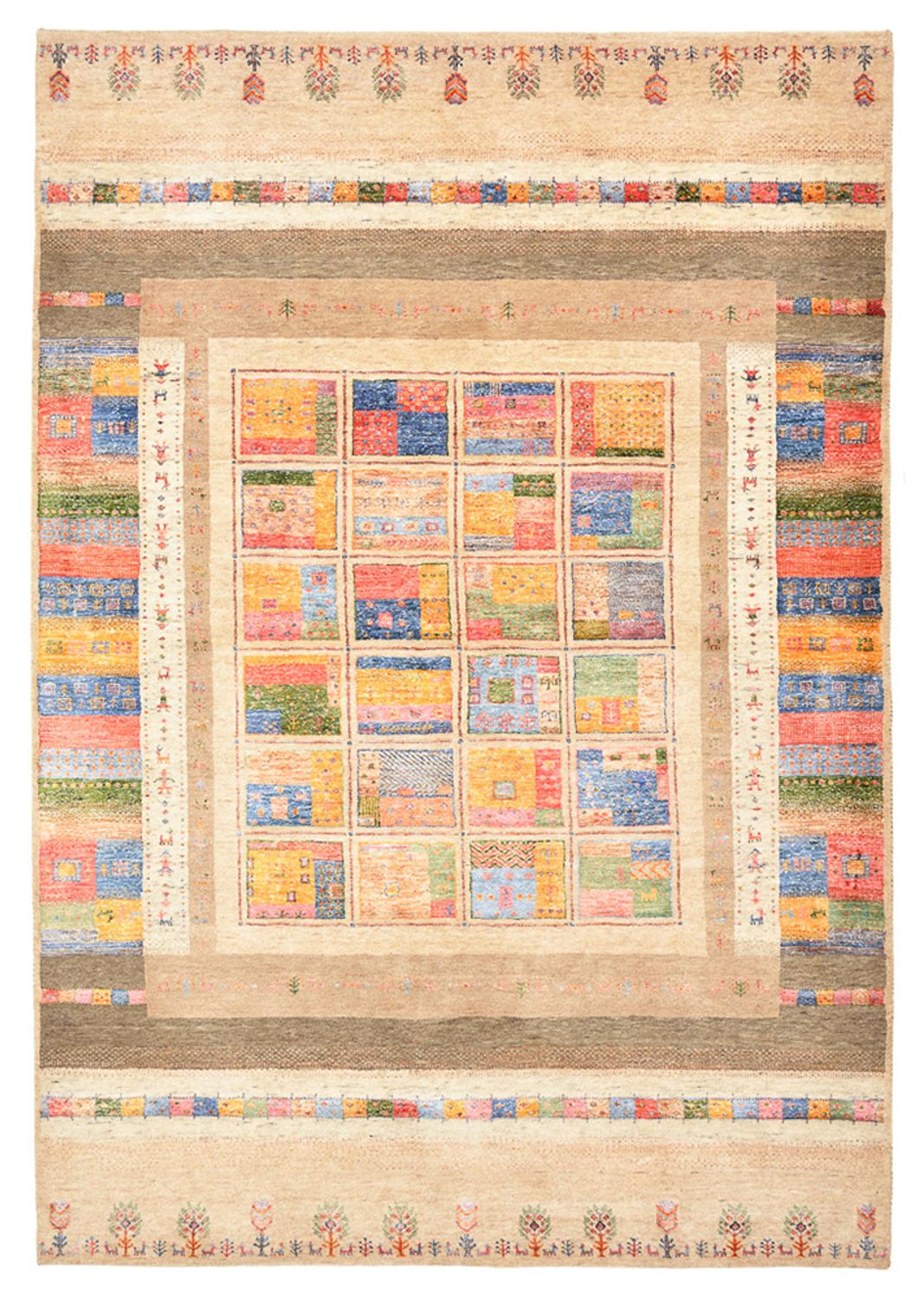 Gabbeh-mattan - Loribaft Indus - 244 x 171 cm - flerfärgad