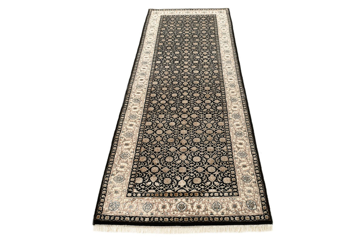 Runner Orientaliska mattor - Bijar - Indus - 241 x 84 cm - mörk beige
