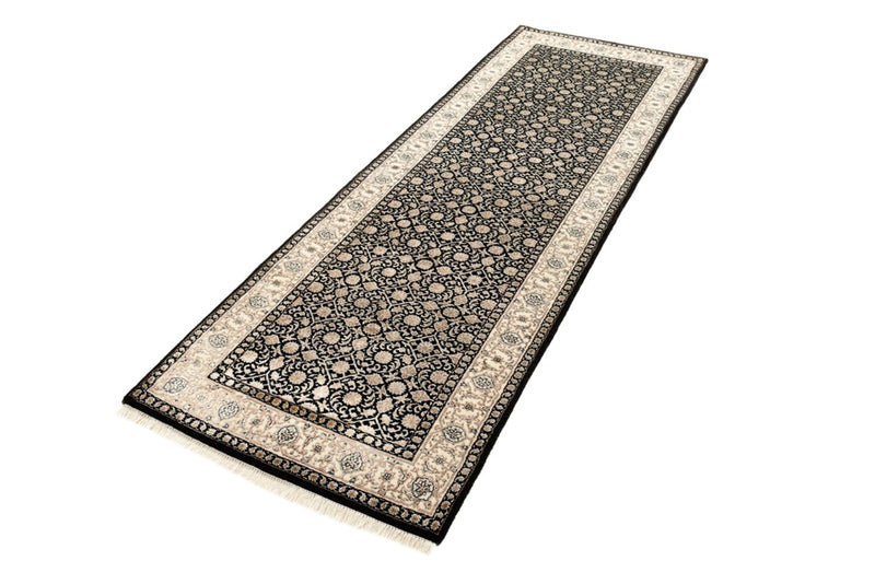 Runner Orientaliska mattor - Bijar - Indus - 241 x 84 cm - mörk beige