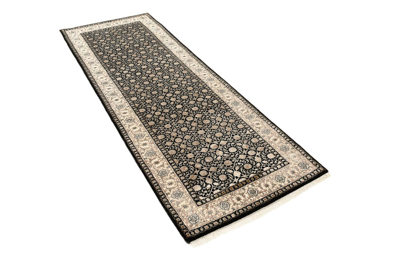 Runner Orientaliska mattor - Bijar - Indus - 241 x 84 cm - mörk beige
