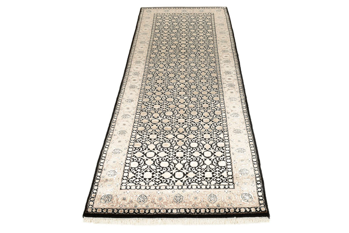 Runner Orientaliska mattor - Bijar - Indus - 241 x 84 cm - mörk beige