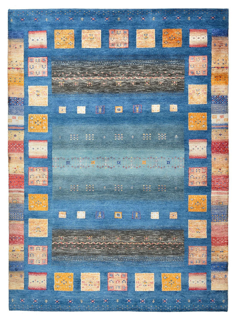 Gabbeh-mattan - Loribaft Indus - 240 x 175 cm - flerfärgad