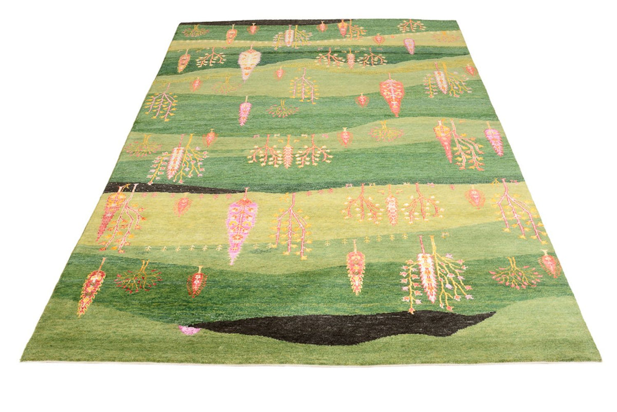 Gabbeh-mattan - Loribaft Indus - 247 x 172 cm - grön