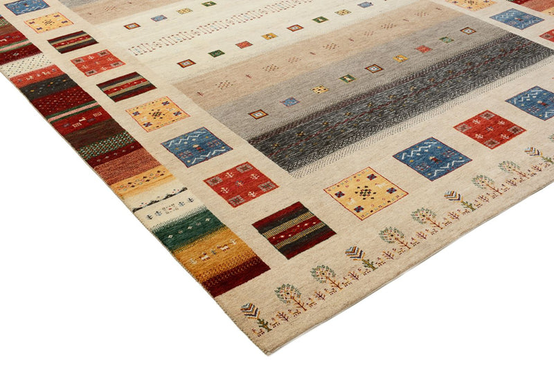 Gabbeh-mattan - Loribaft Indus - 356 x 252 cm - flerfärgad